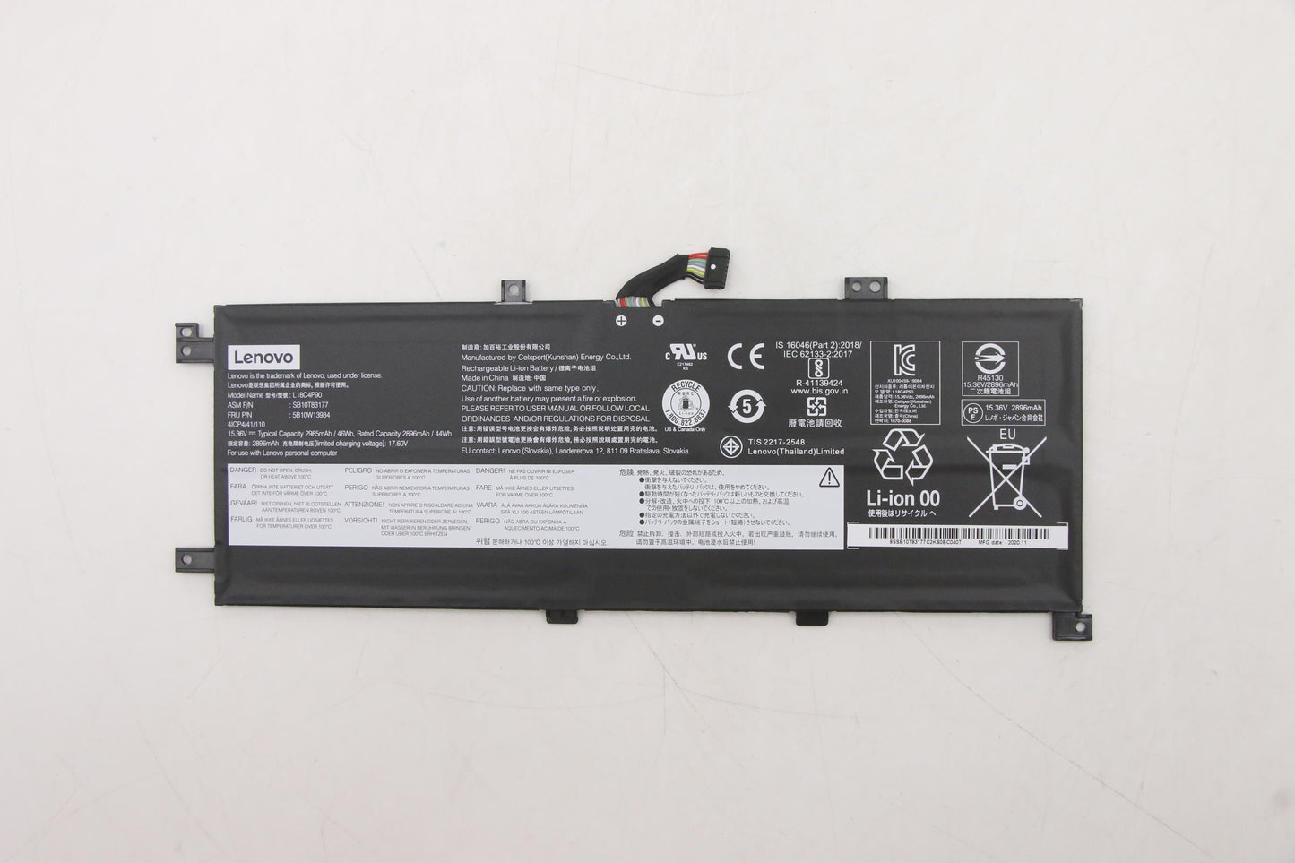 Lenovo 4-Cell Battery, 15.36V, 46Wh - 5B10W13934