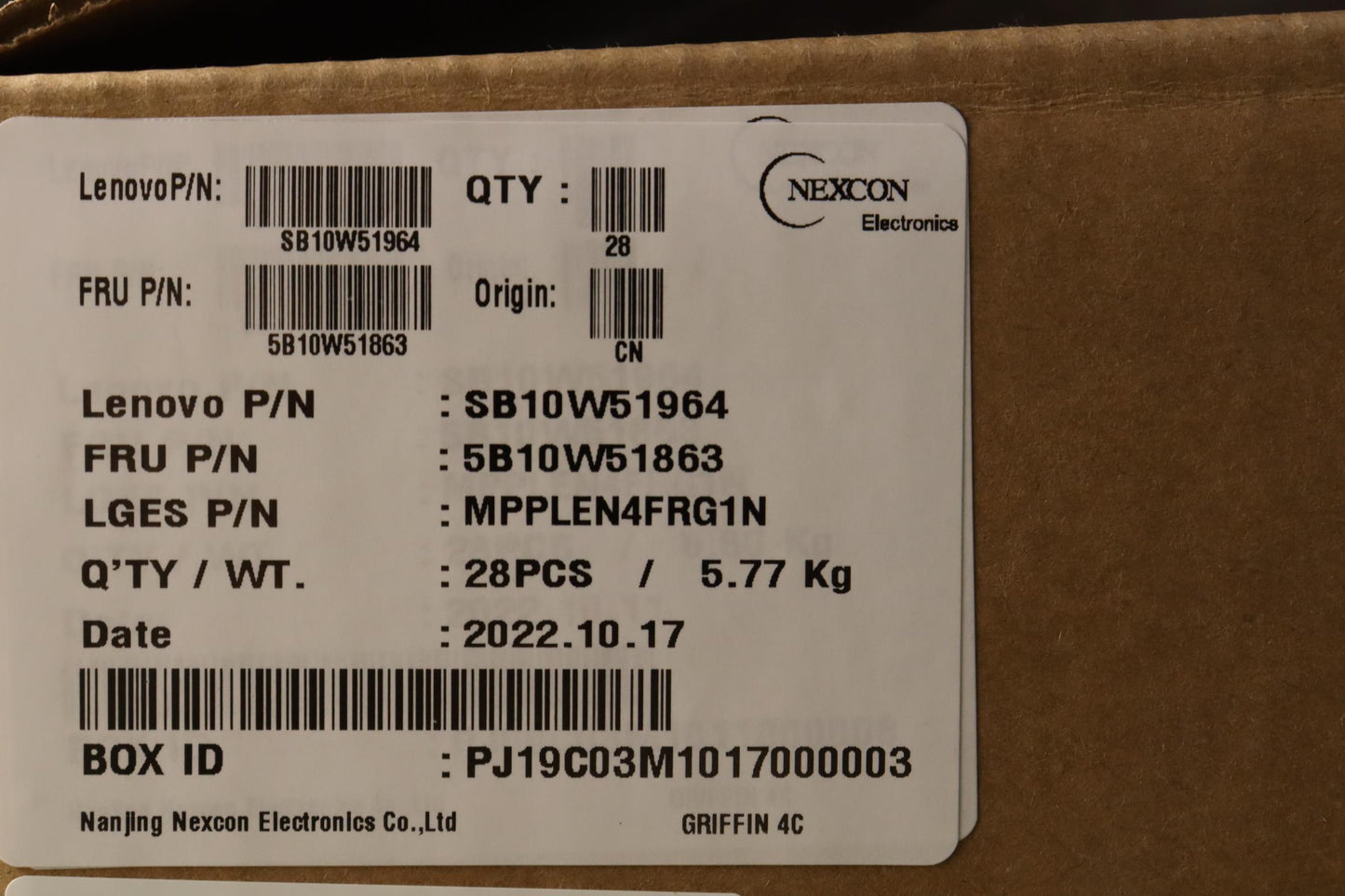 Lenovo 4-Cell Battery, 15.44V, 52.5Wh - 5B10W51863