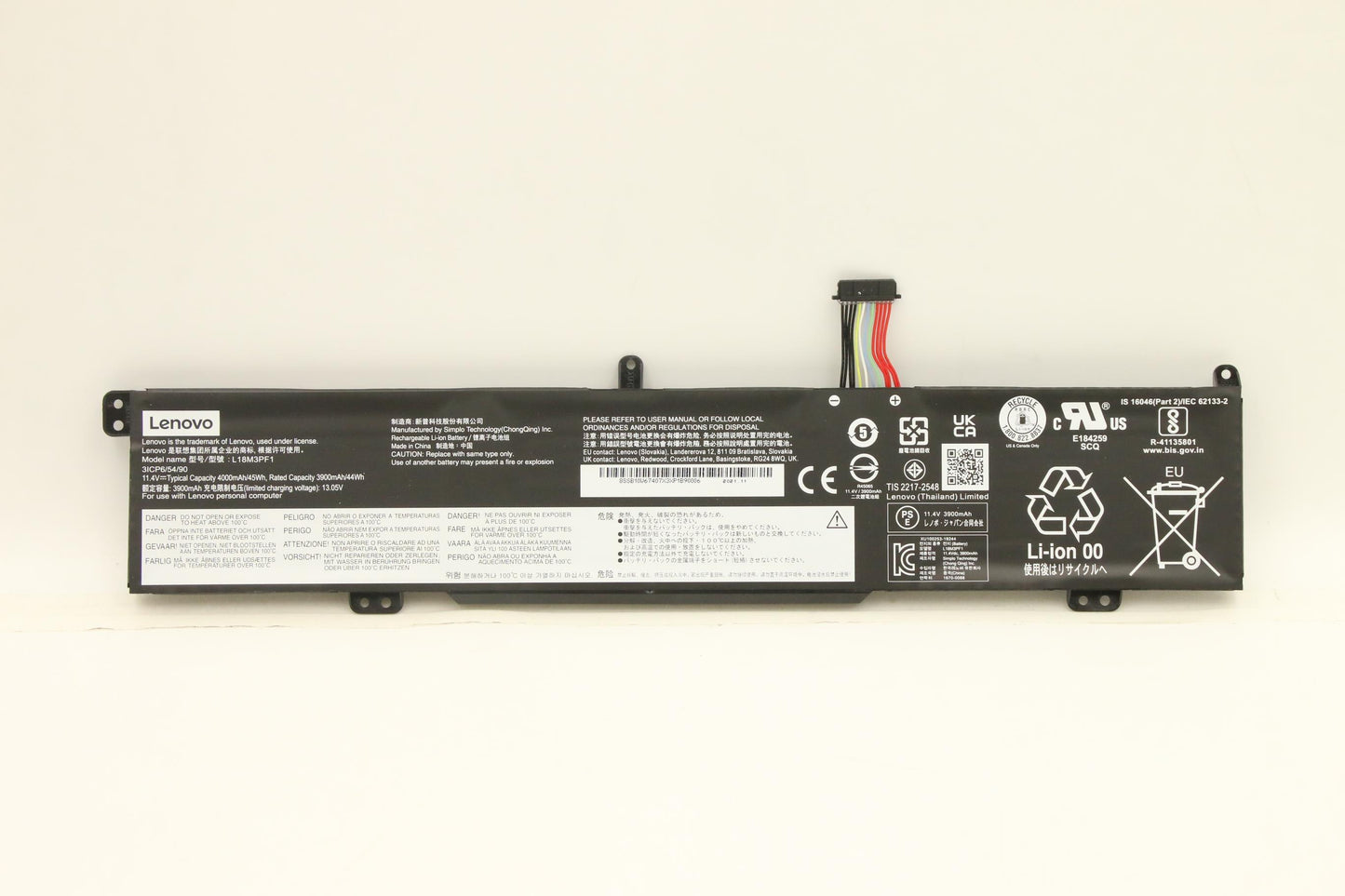Lenovo BATTERY, 11.4V, 45Wh, 3cell - 5B10W67350