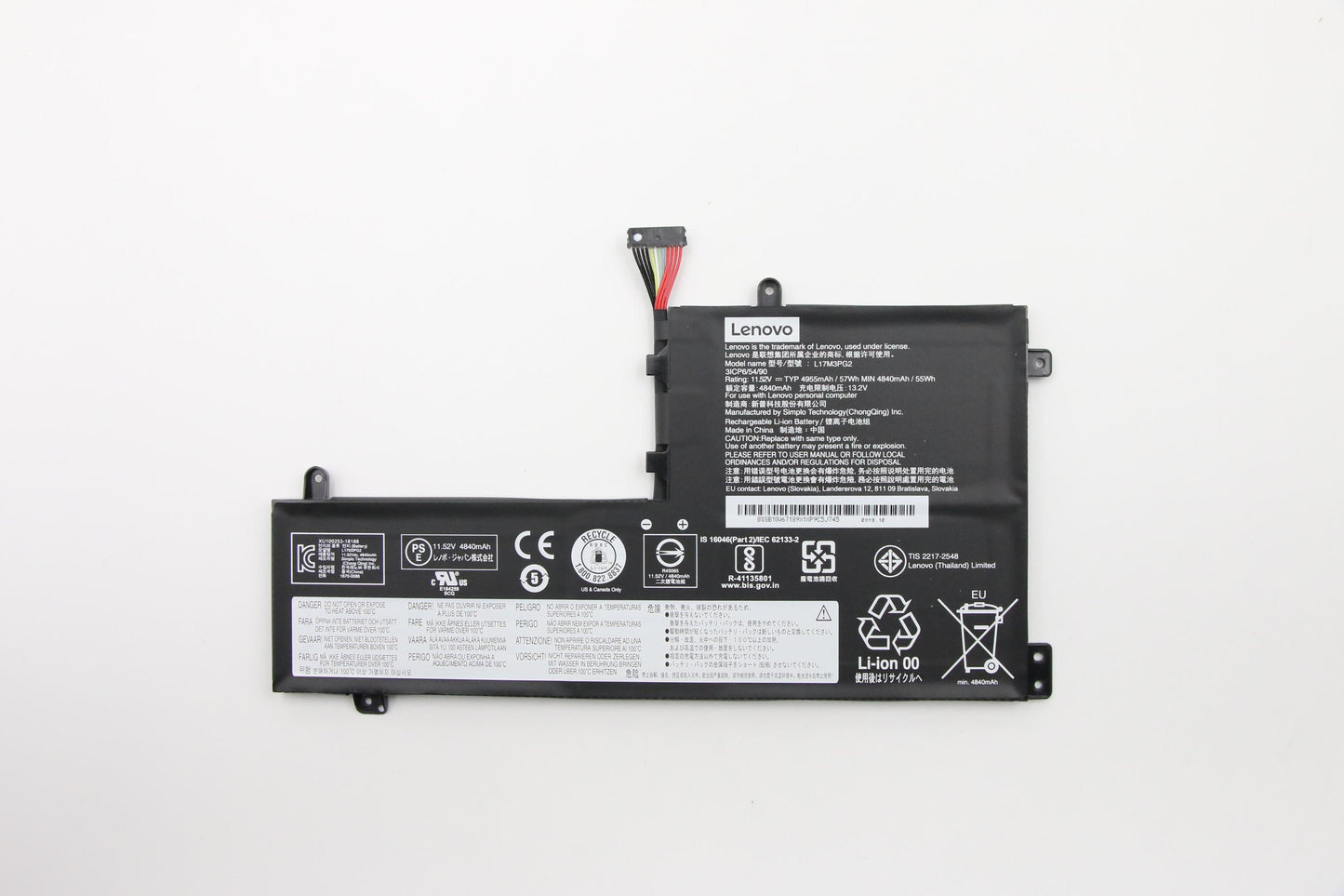Lenovo Laptop 3-Cell Battery 11.52V 57Wh - 5B10W67380