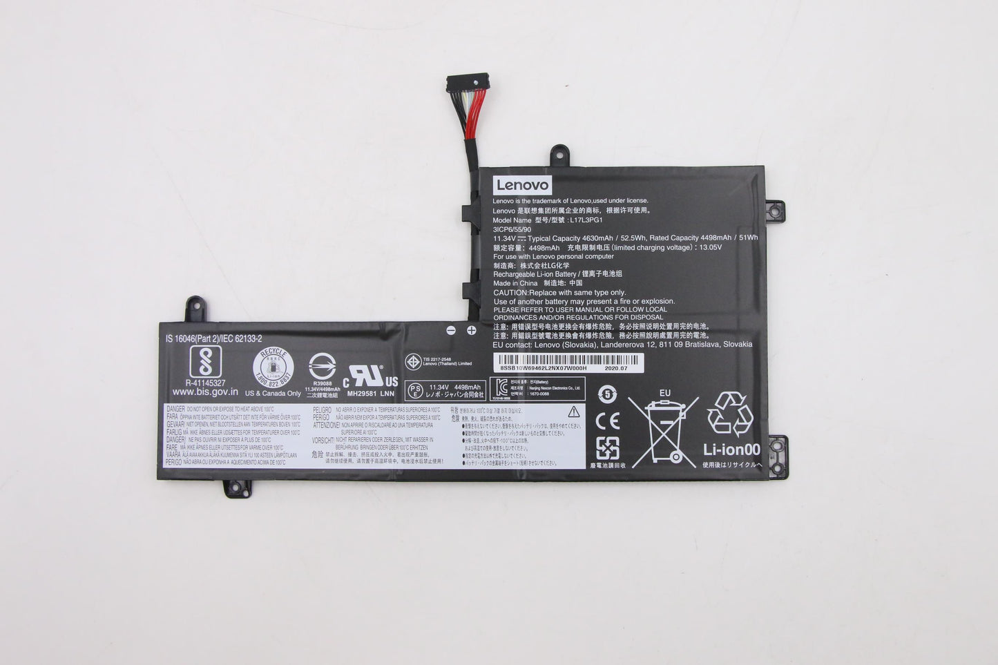 Lenovo Internal Battery for Y540-17L, 11.34V, 52.5Wh, 3-Cell - 5B10W69449