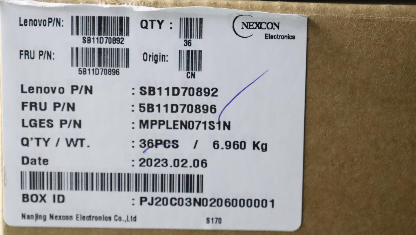 Lenovo Internal Battery, 3-Cell, 42Wh, 11.4V - 5B11D70896