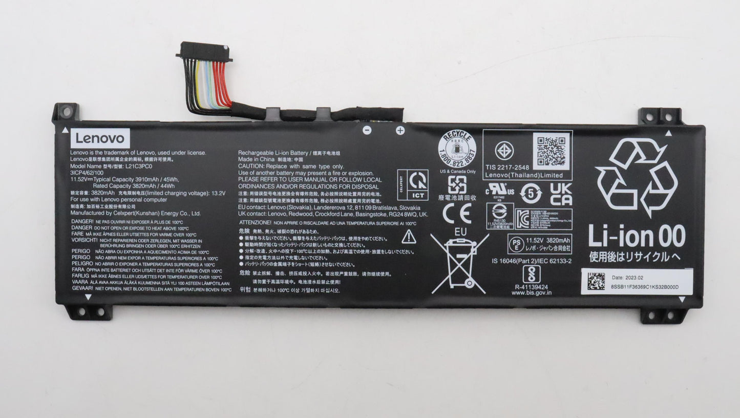 Lenovo Internal Battery, 11.52V, 45Wh, 3-Cell - 5B11F36372