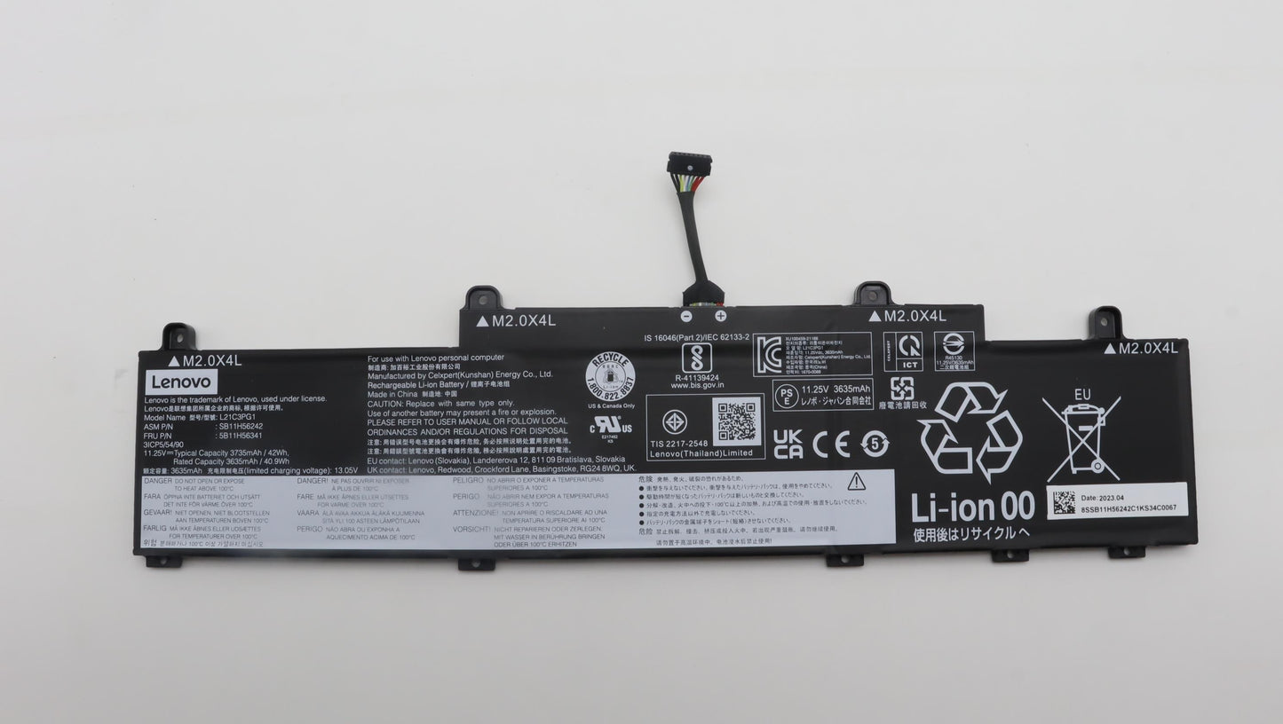 Lenovo Internal Battery, 3-Cell, 42Wh, 11.52V - 5B11H56341