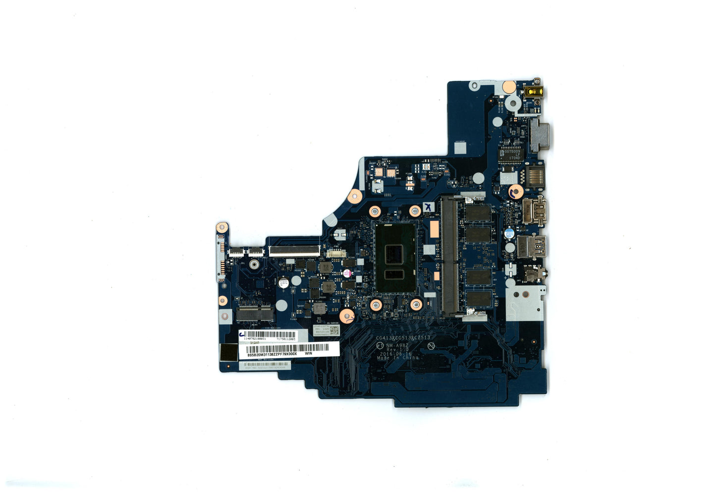 Lenovo System Board, i7-7500U, UMA Graphics, Backlit, Windows, RTC - 5B20M31138