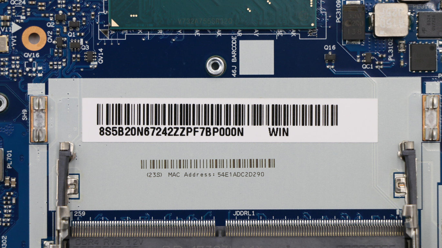 Lenovo Motherboard, i7-7700H, IR RGB Compatible, Windows Compatible - 5B20N67242