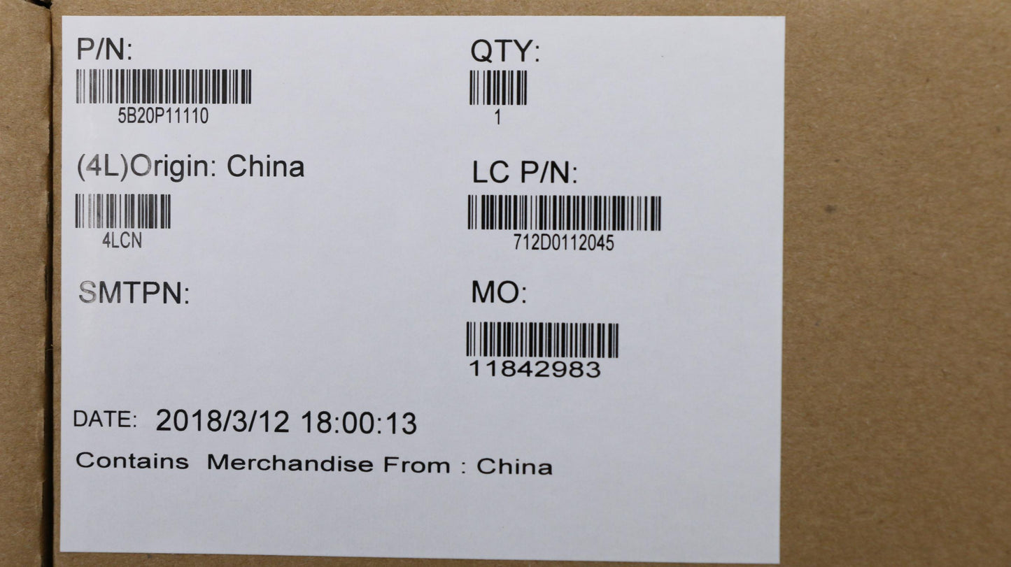 Lenovo Motherboard with UMA Graphics, 4GB RAM, Fingerprint - 5B20P11110