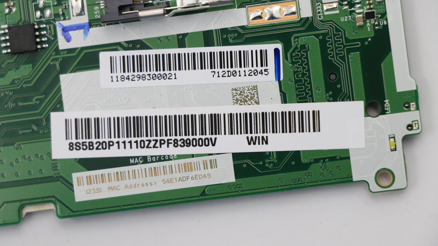 Lenovo Motherboard with UMA Graphics, 4GB RAM, Fingerprint - 5B20P11110