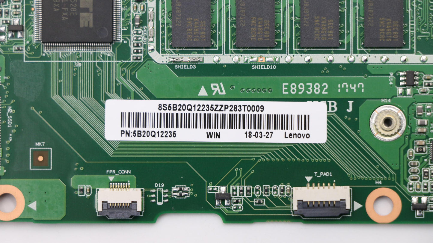 Lenovo Motherboard with i3-7100U, UMA Graphics, 4GB, Backlit - 5B20Q12235