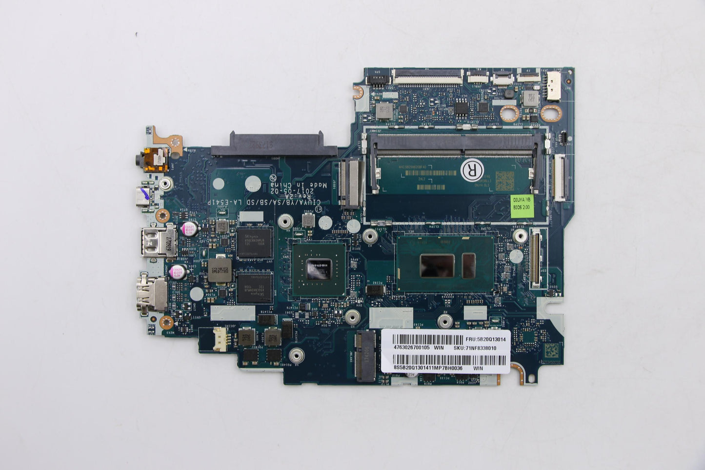 Lenovo Motherboard with i5, 2GB Graphics, Fingerprint, and Backlit Keyboard - 5B20Q13014