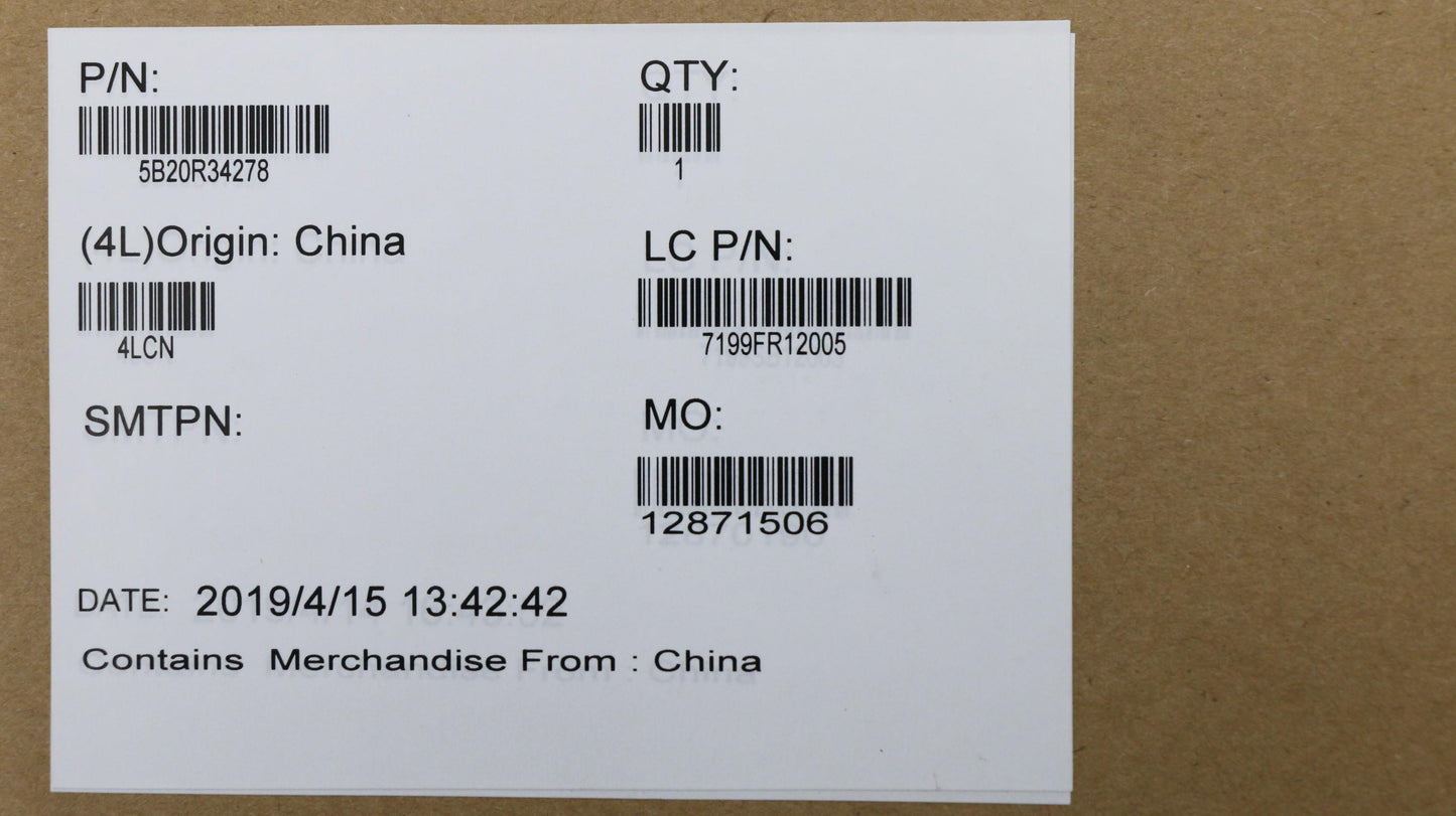 Lenovo System Board, R5-2500U, UMA Graphics, 4GB RAM, Windows - 5B20R34278