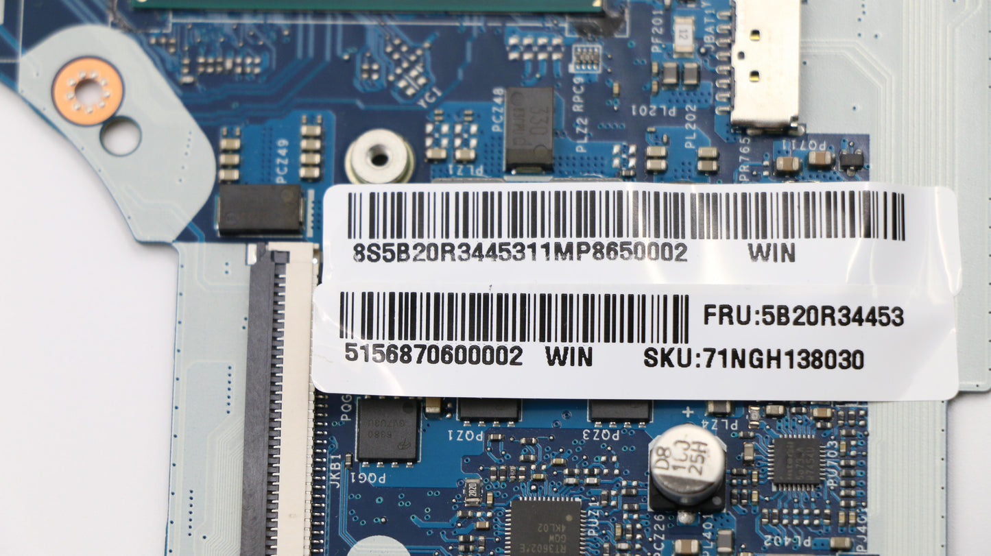 Lenovo System Board, i5-8250U, UMA Graphics, 4GB RAM, Windows - 5B20R34453