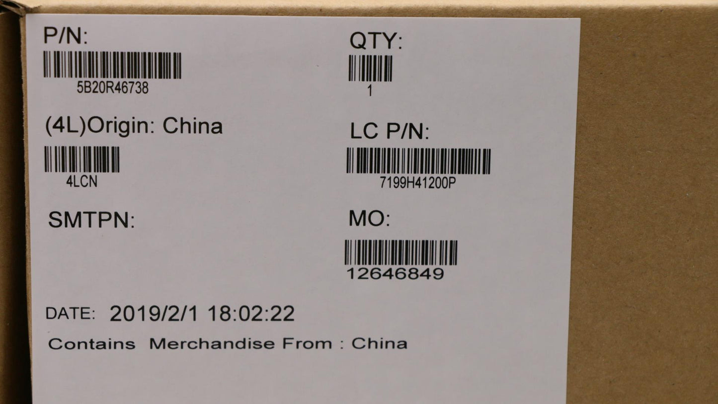 Lenovo System Board, i7-8750H, V2G Graphics, Windows - 5B20R46738