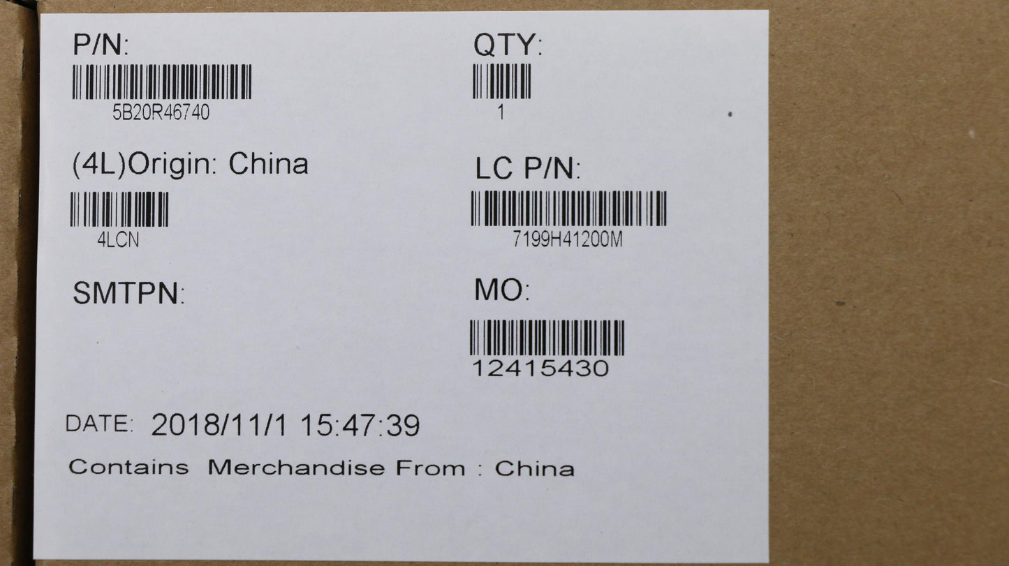 Lenovo BDPLANAR MB L81FK I78750H V4G D4G WIN - 5B20R46740