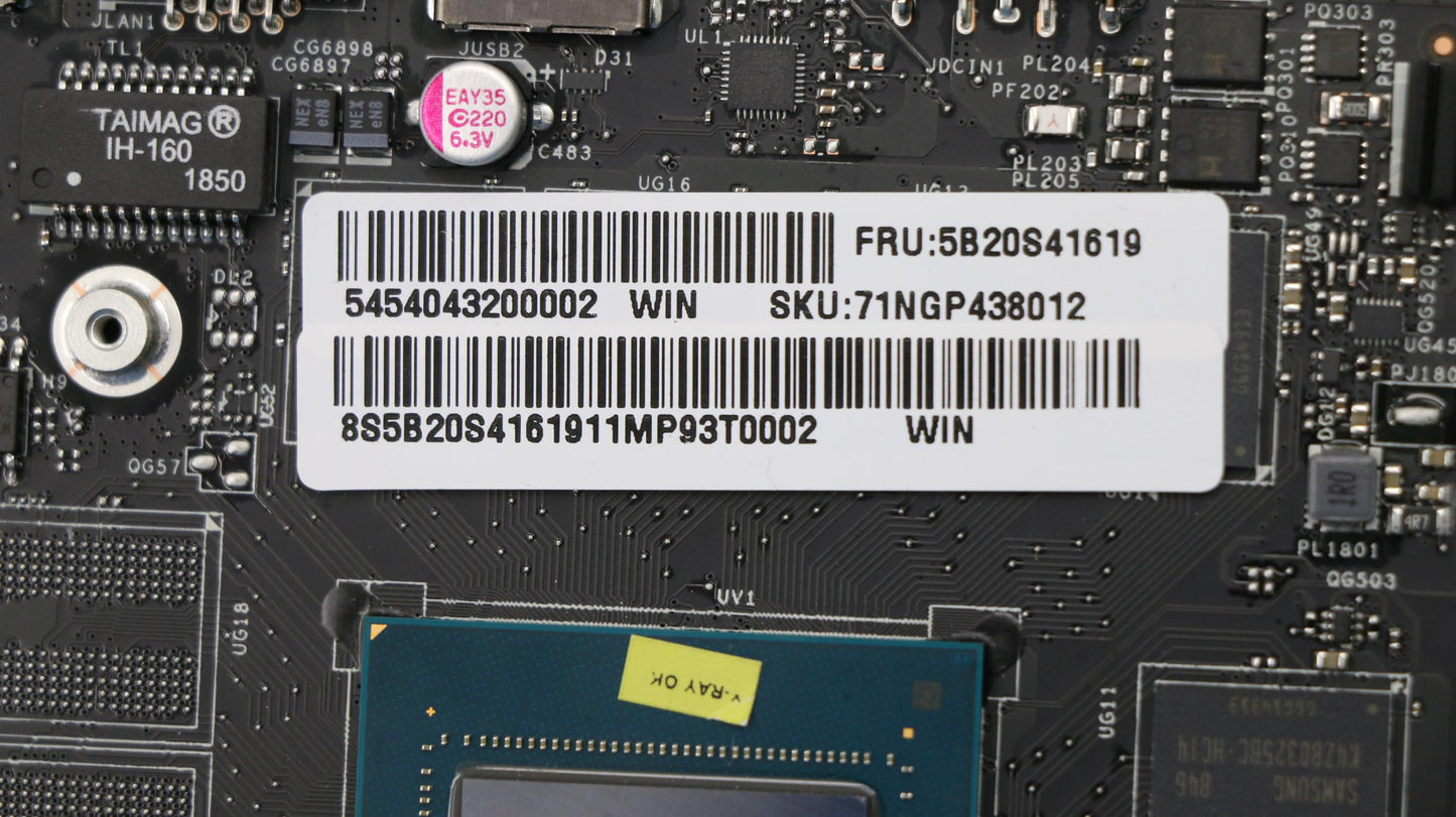 Lenovo Motherboard, i7-8750H, Windows, 2060, 6GB - 5B20S41619