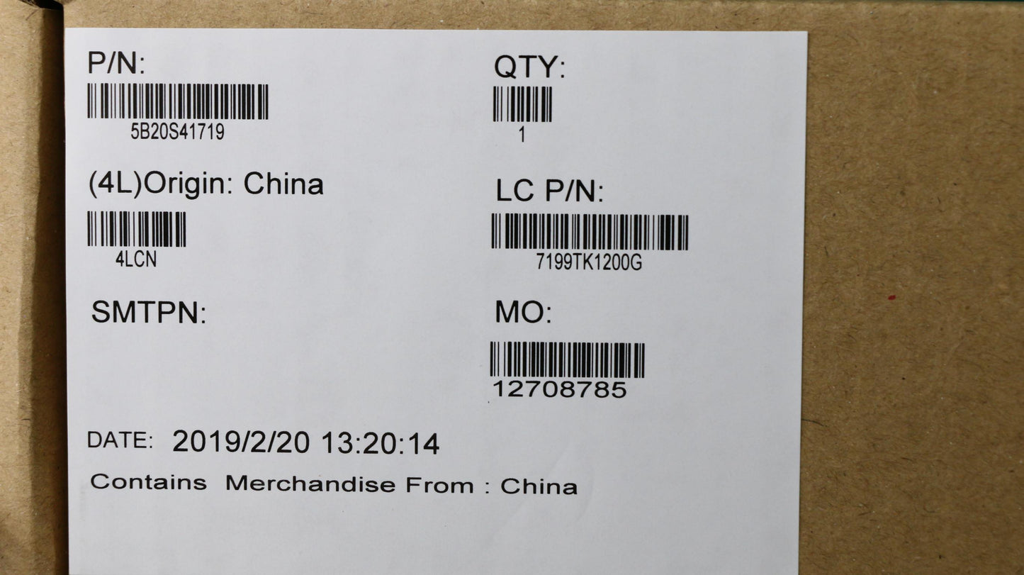 Lenovo System Board, Intel i3-8145U, Windows, UMA, 4GB RAM - 5B20S41719