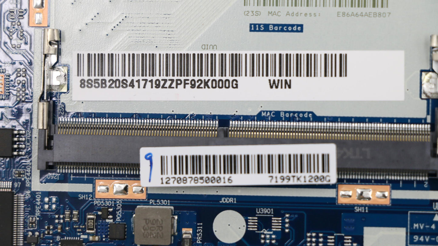 Lenovo System Board, Intel i3-8145U, Windows, UMA, 4GB RAM - 5B20S41719