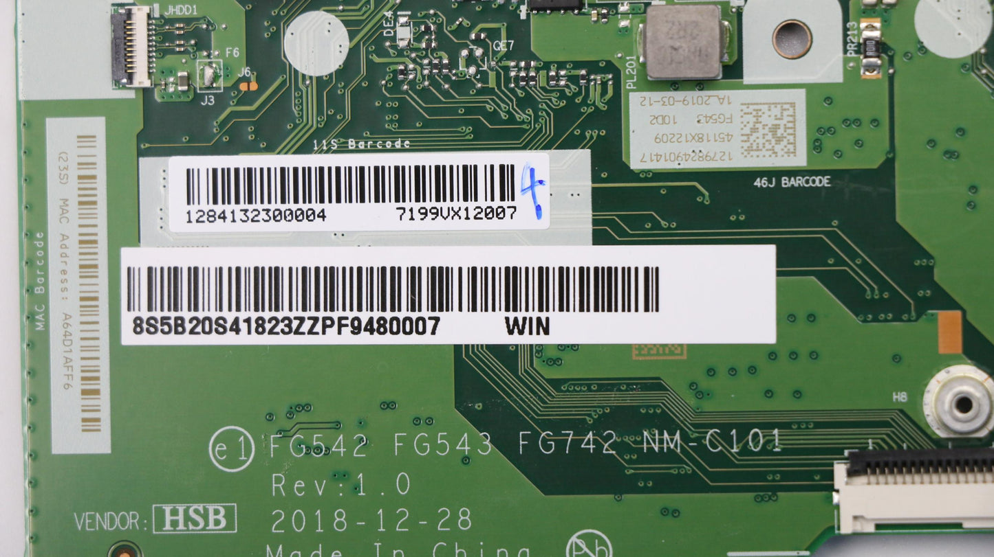 Lenovo System Board, R3-3200U, UMA Graphics, No RAM, Windows - 5B20S41823