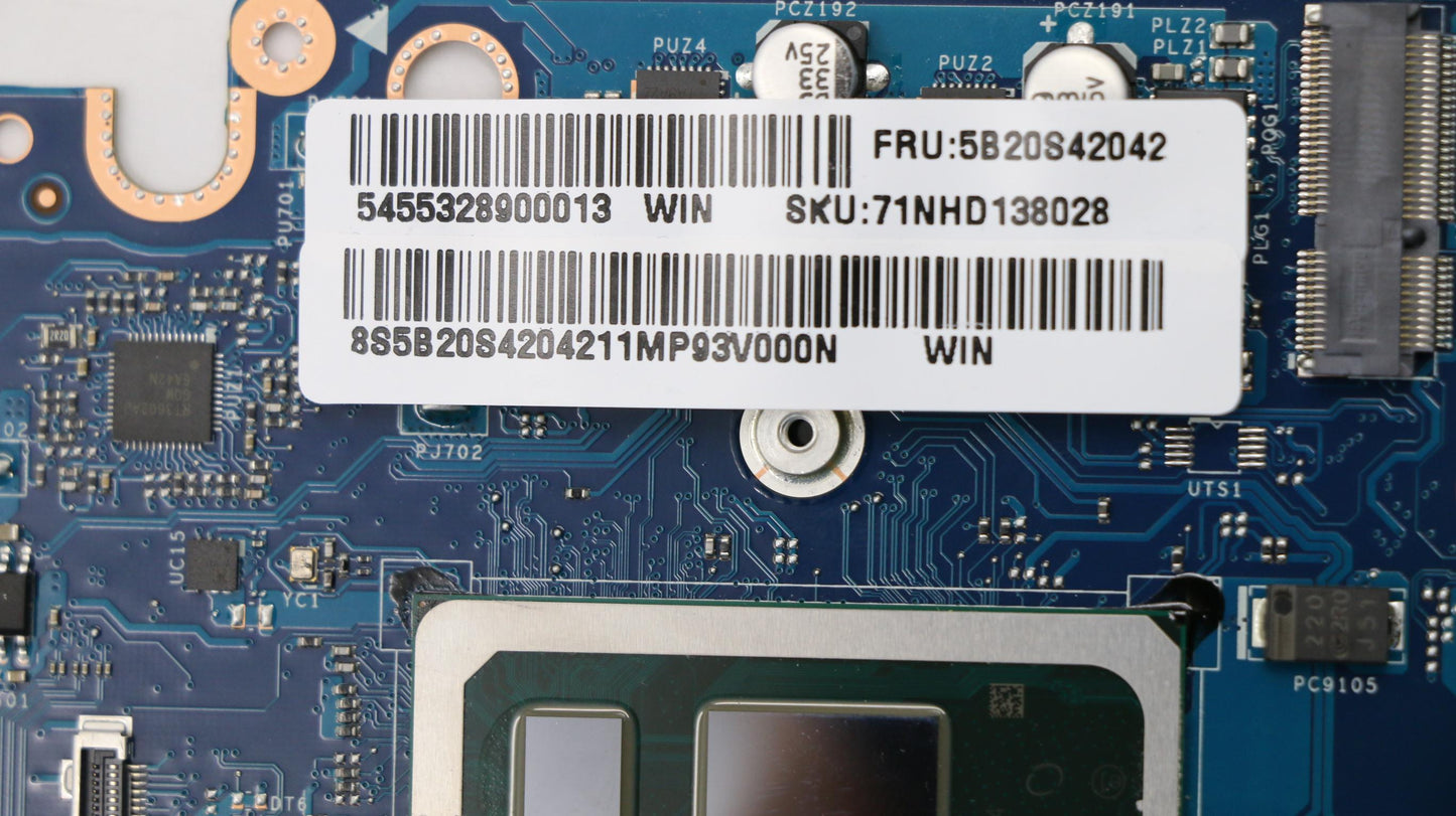 Lenovo System Board, i5-8265U, UMA Graphics, 4GB RAM, Windows - 5B20S42042