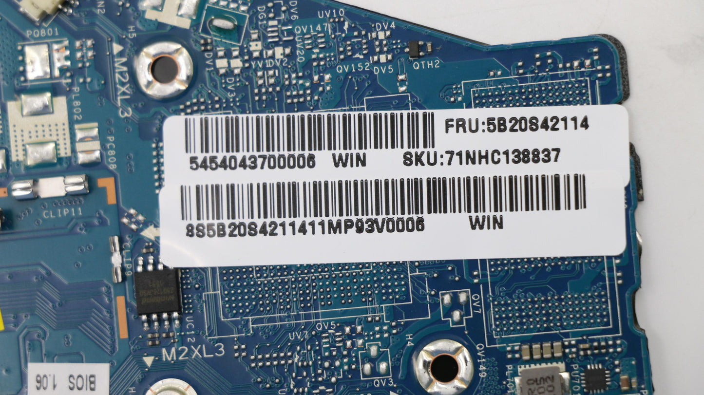 Lenovo Motherboard i7-8565U, UMA Graphics, 4GB - 5B20S42114