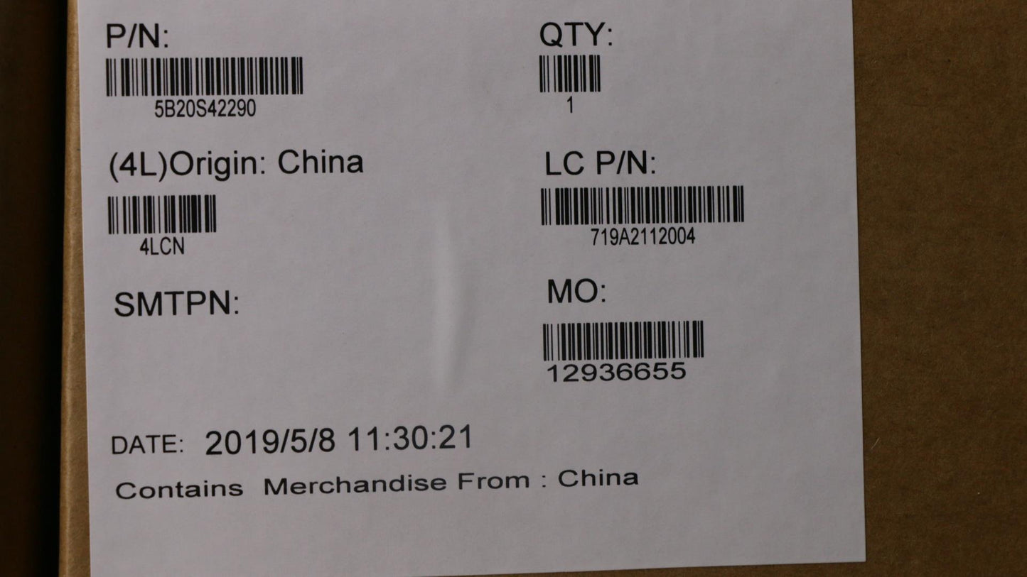 Lenovo MB L81SX with i7-9750H RTX2060 6GB - 5B20S42290