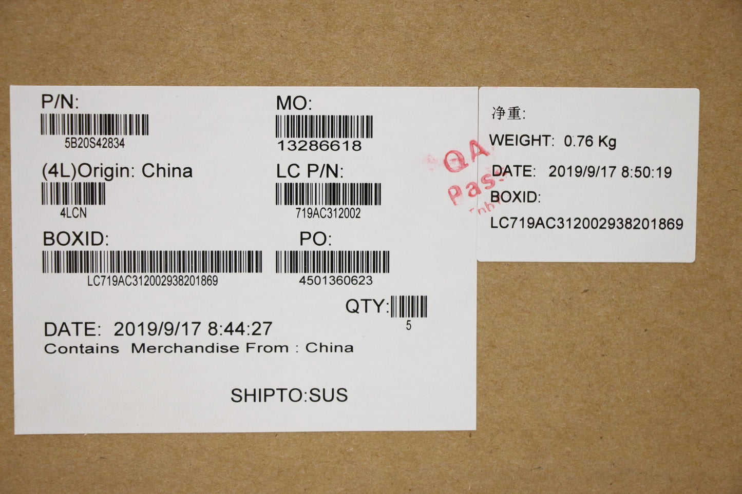 Lenovo Motherboard, i7-10510U, UMA, 8GB RAM - 5B20S42834