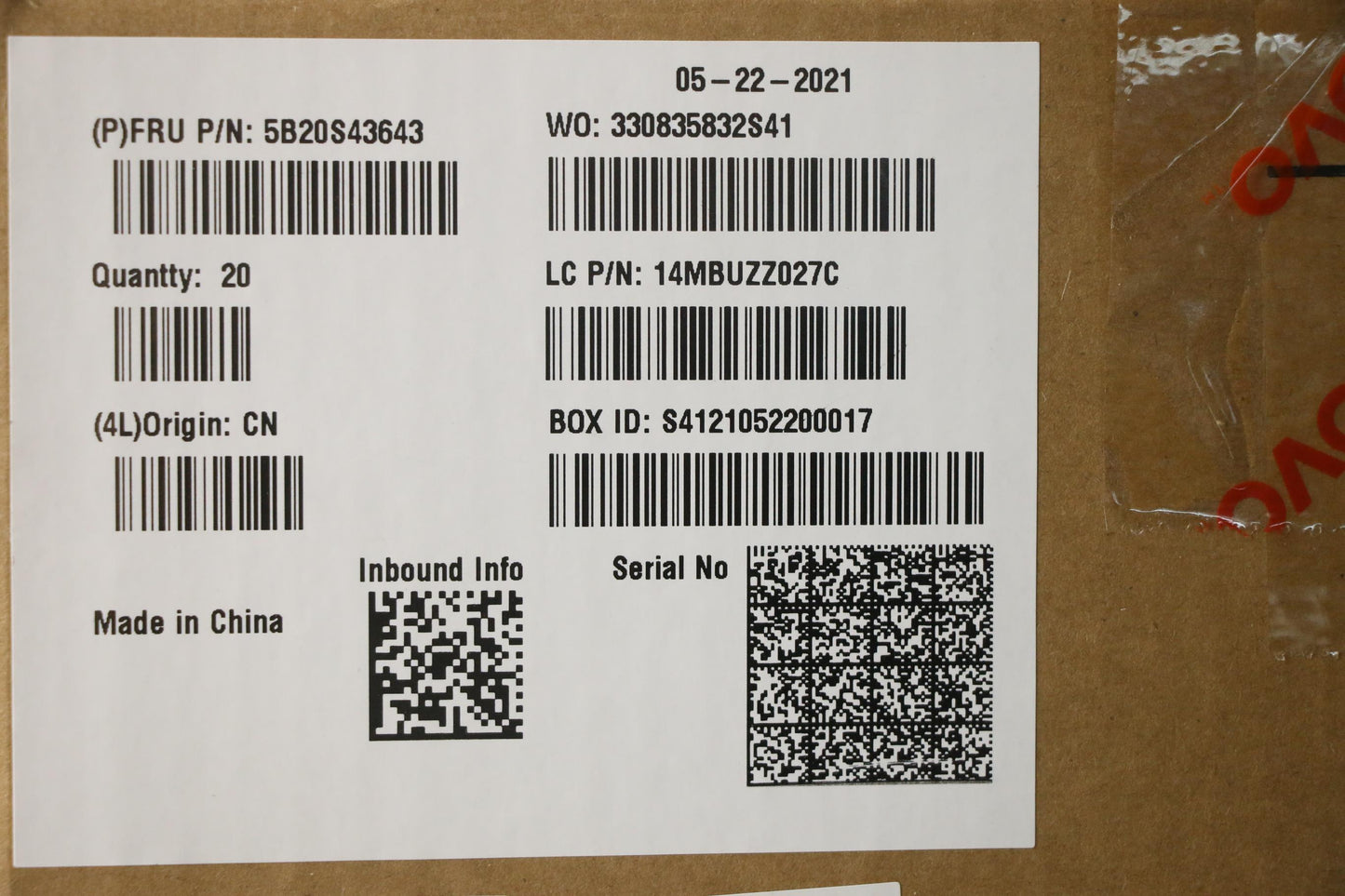 Lenovo Motherboard, i7-10510U, 8GB RAM, Windows DPK - 5B20S43643