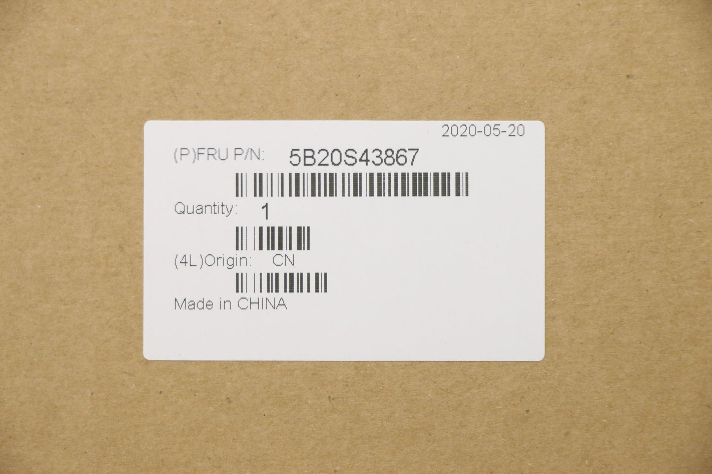 Lenovo System Board, MBQ20SL, i7-1065G7, UMA, Worldwide - 5B20S43867