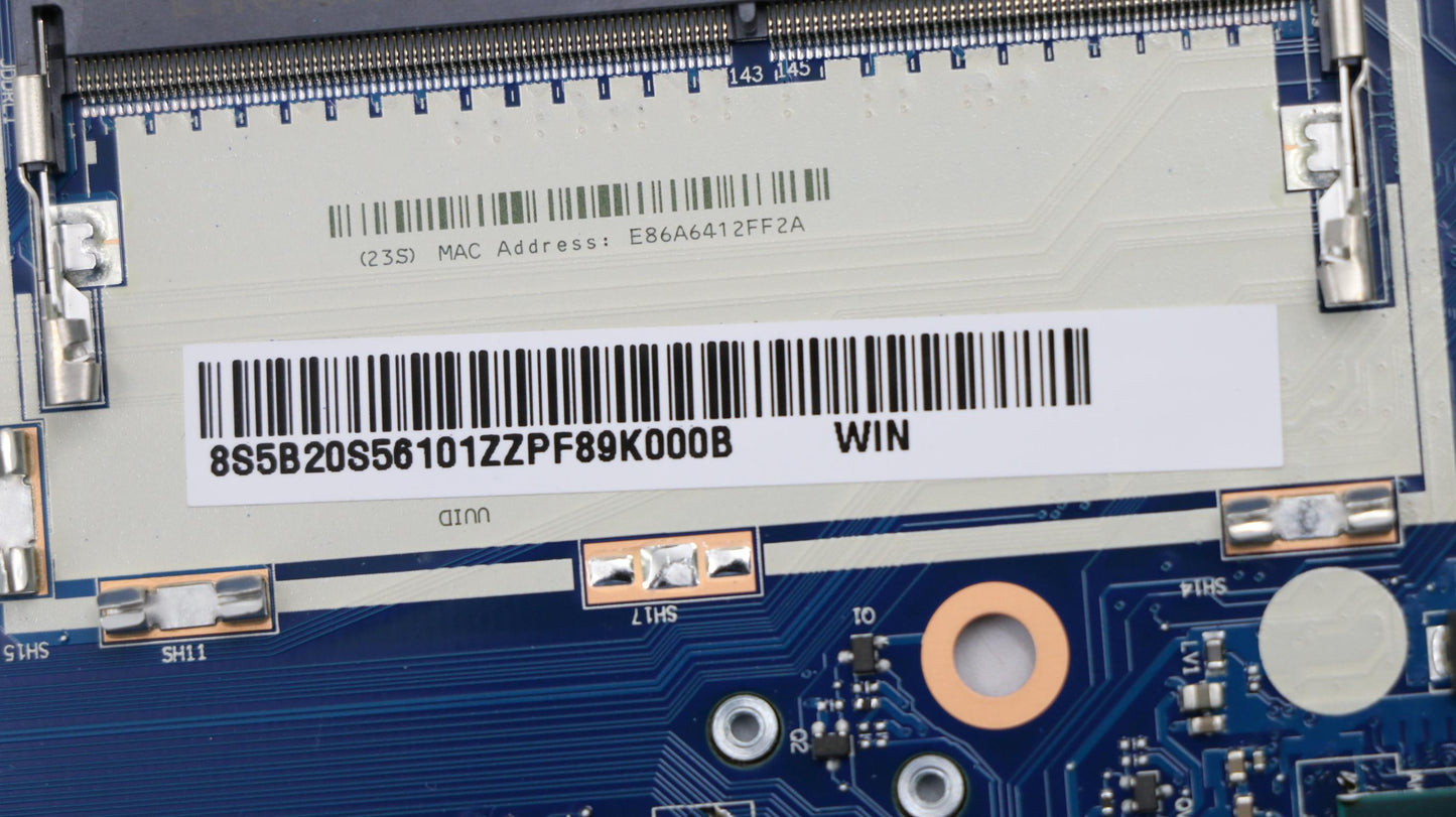 Lenovo Motherboard with Intel i5-8300H, GTX1050TI for Windows - 5B20S56101