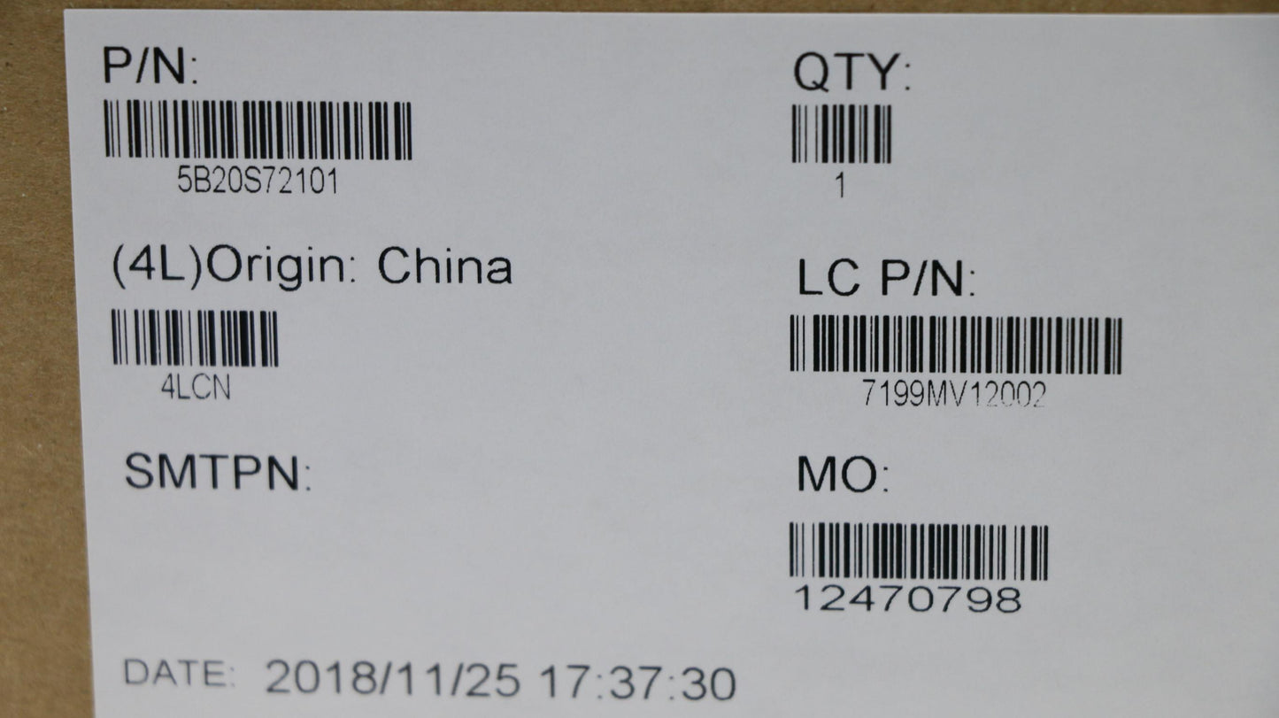 Lenovo System Board, Intel i7-8550U, UMA Graphics, 16GB RAM, Windows - 5B20S72101