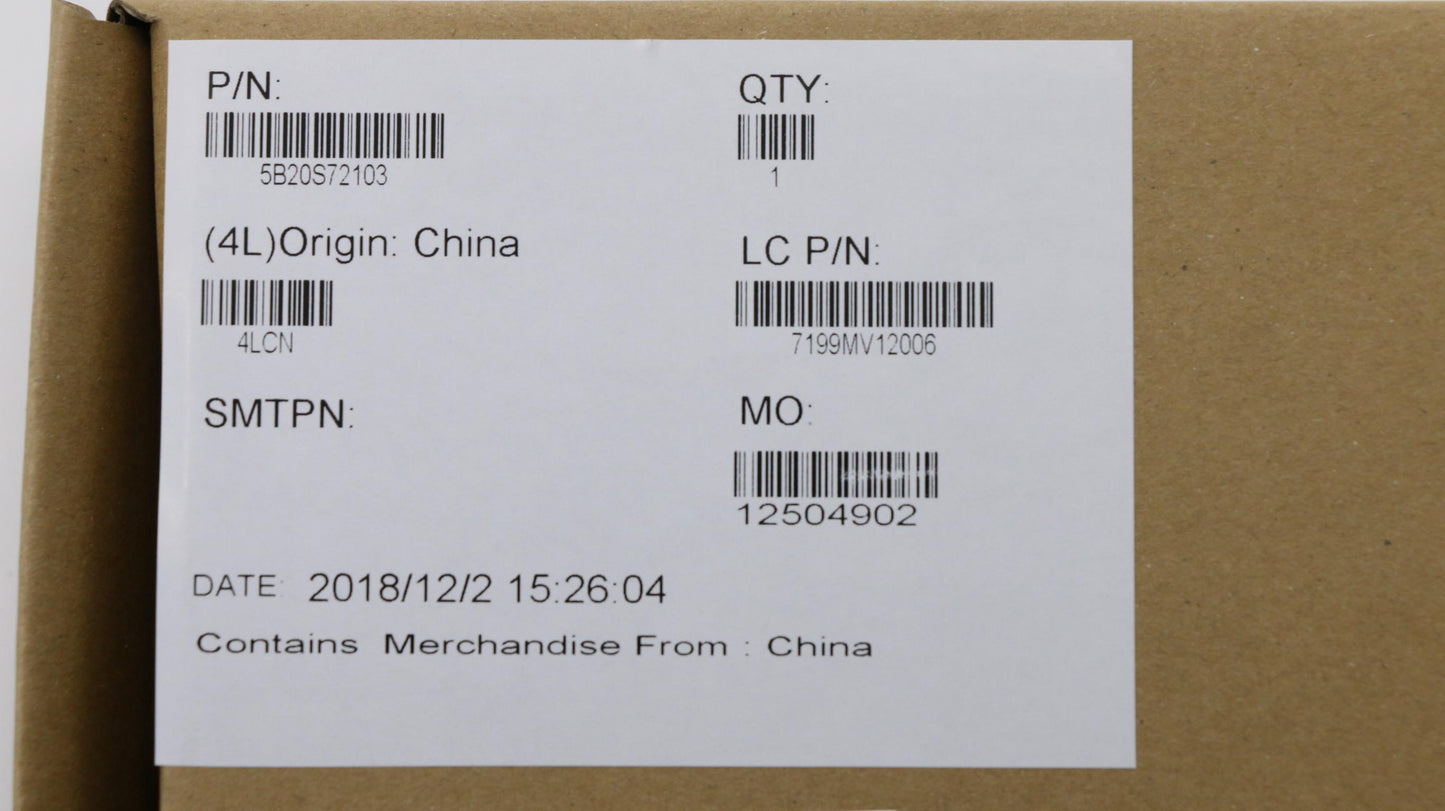 Lenovo BDPLANAR MB L 81C4 WIN i7-8550U UMA 12G - 5B20S72103