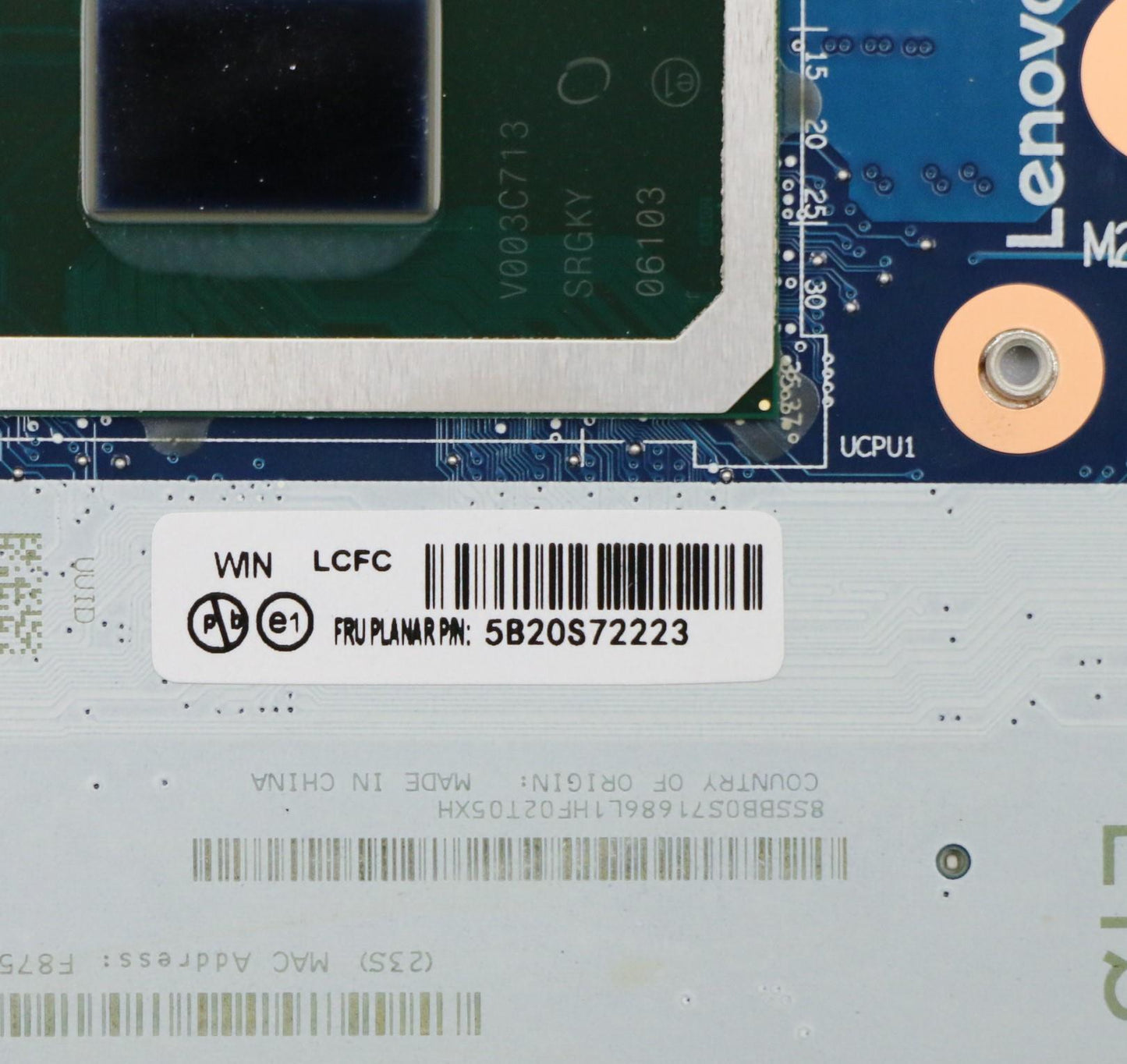 Lenovo Motherboard FruB FLBL, Intel i5, Windows YTPM - 5B20S72223