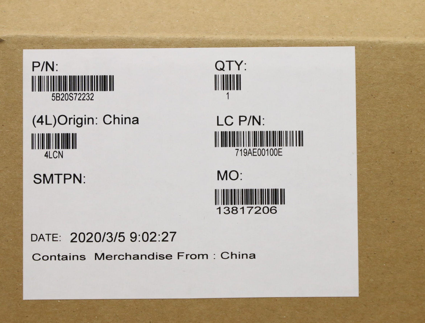 Lenovo Motherboard i5 with RX640 GPU, TPM Firmware, Windows DPK - 5B20S72232