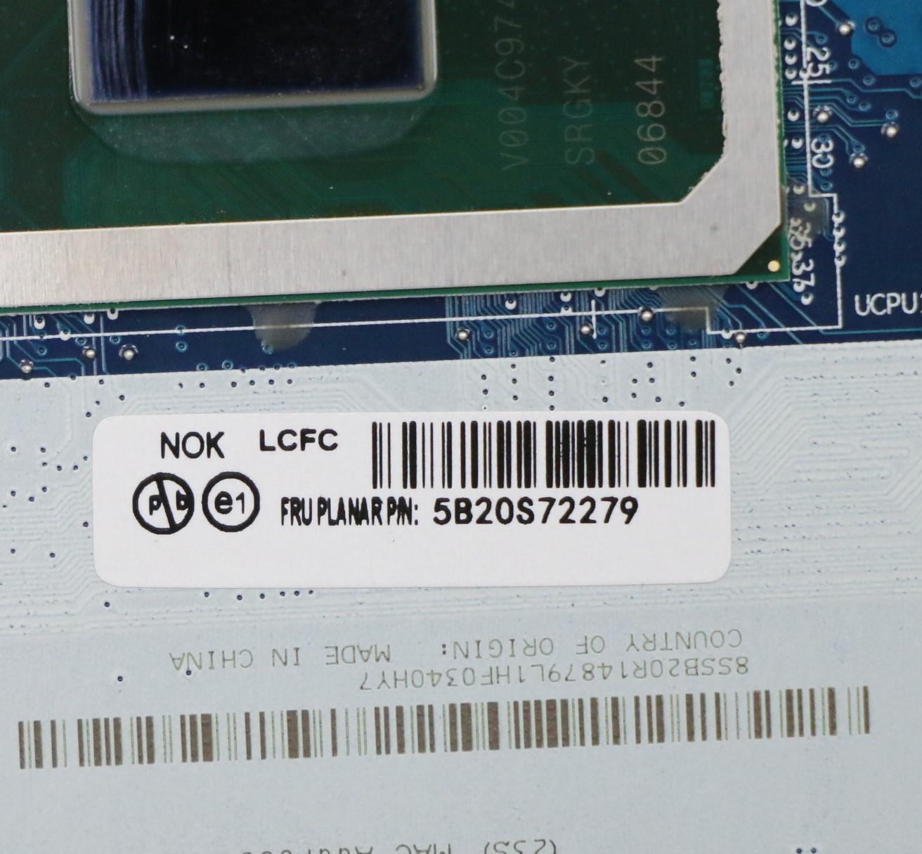 Lenovo Motherboard with Intel i5-10210U and Integrated UHD Graphics - 5B20S72279