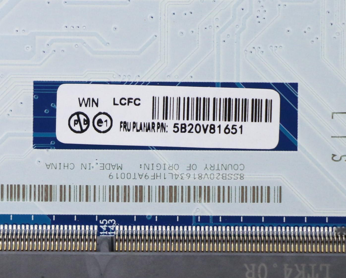 Lenovo BDPLANAR i5-8265U IUHDG620 WIN YT HW - 5B20V81651