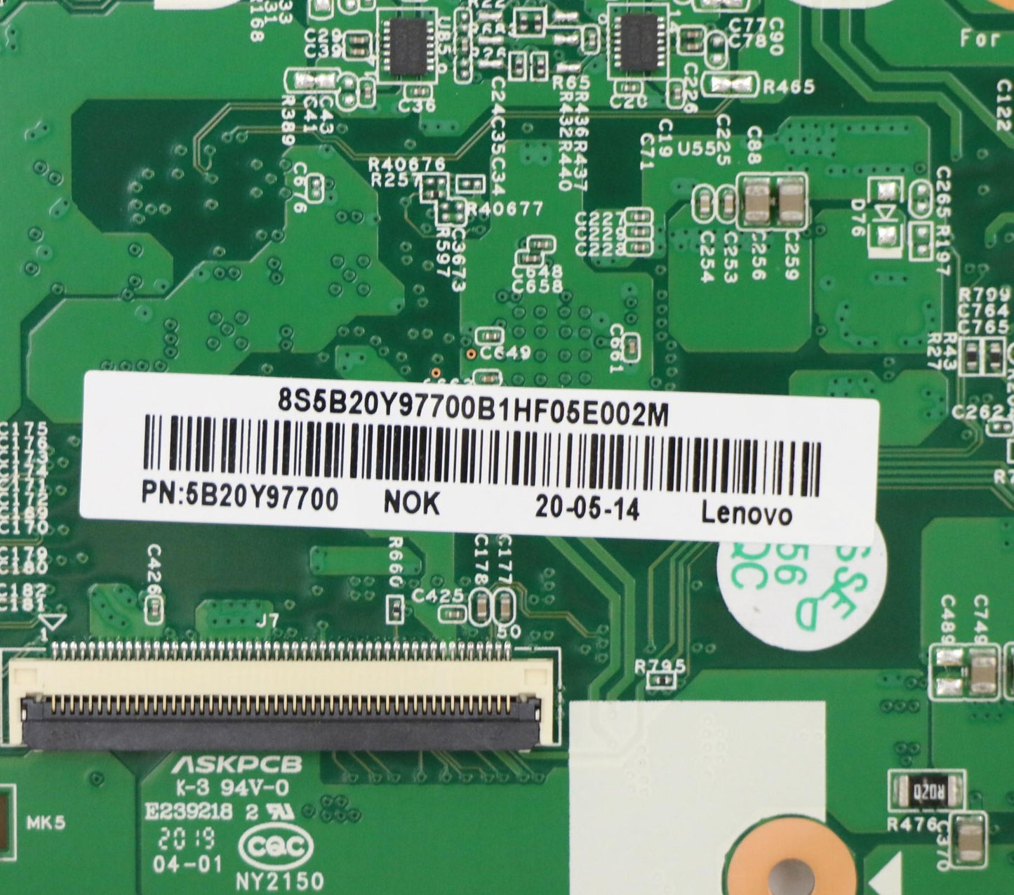Lenovo Bdplanar Mbb82Cd Nok A49120C U - 5B20Y97700