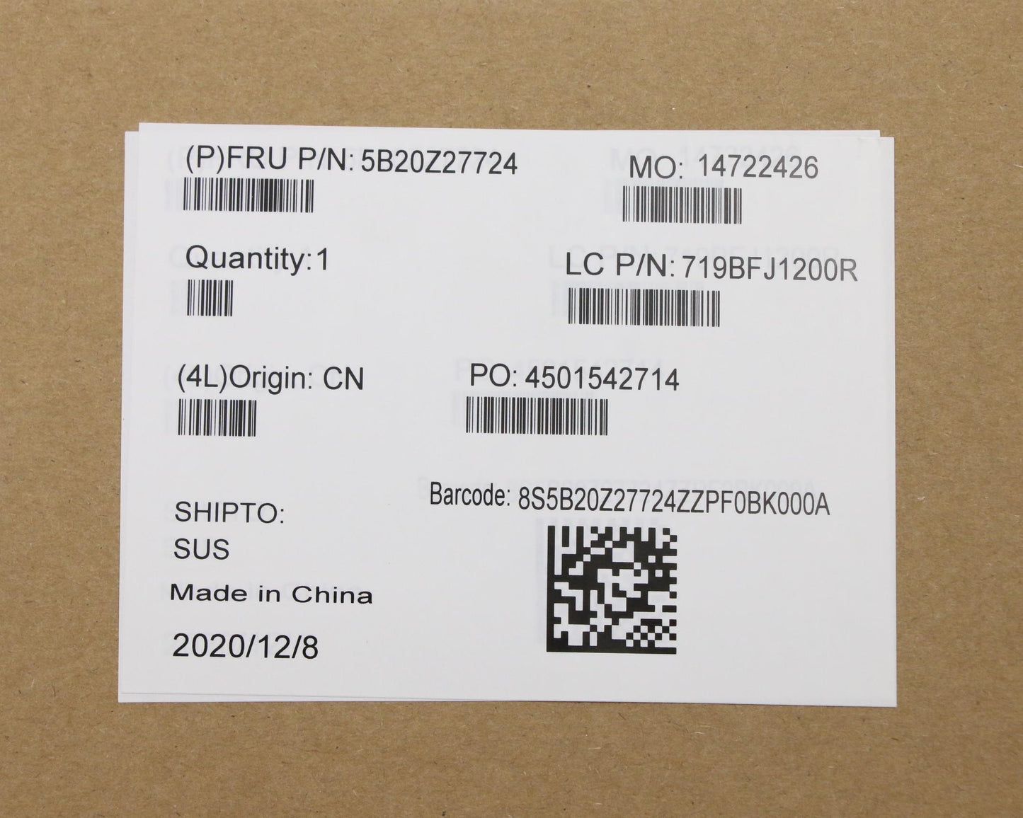 Lenovo Motherboard, i7-10875H, RTX2060, 6GB, 8GB RAM, Windows - 5B20Z27724