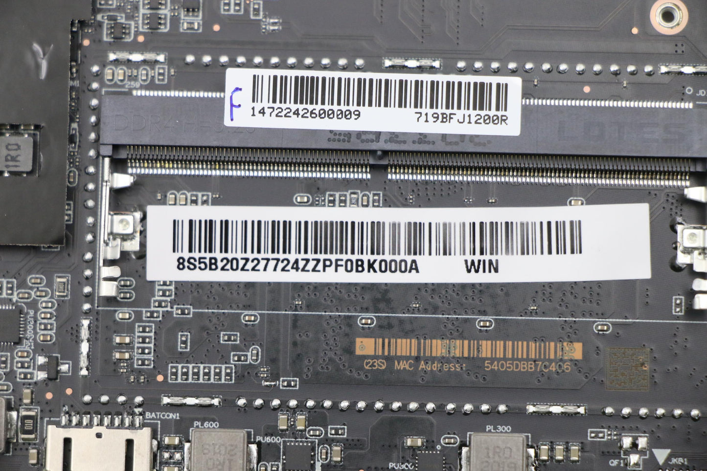 Lenovo Motherboard, i7-10875H, RTX2060, 6GB, 8GB RAM, Windows - 5B20Z27724