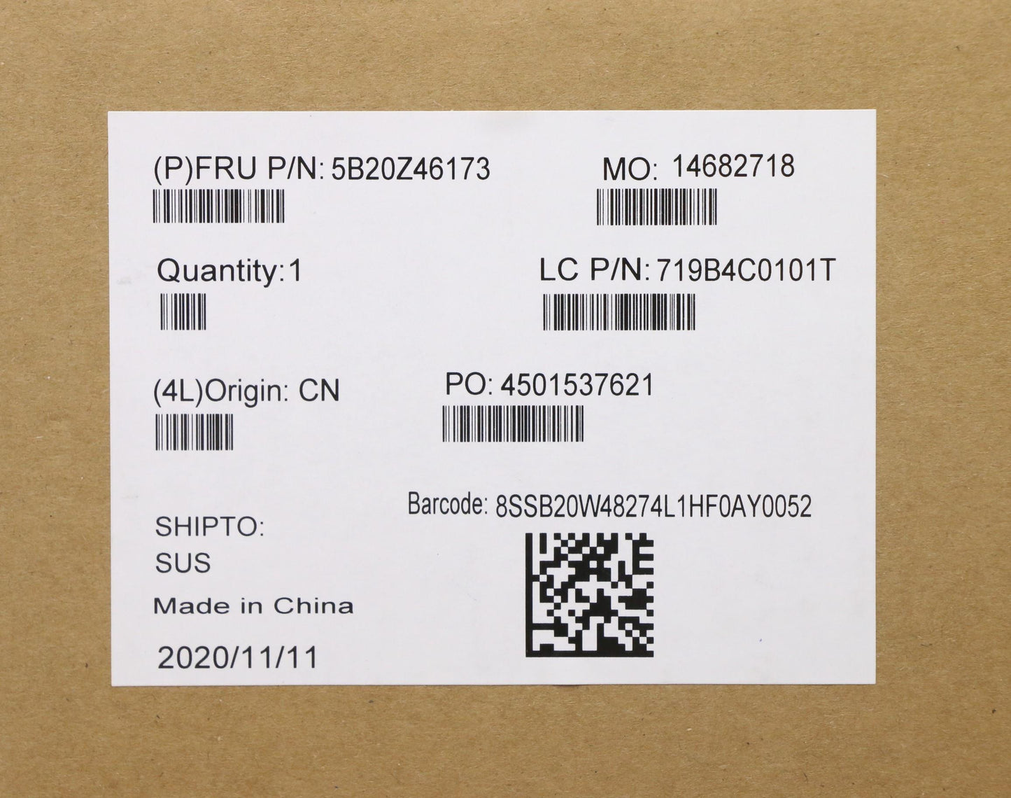 Lenovo Motherboard, i9-10885H, AMT, dTPM, Windows - 5B20Z46173