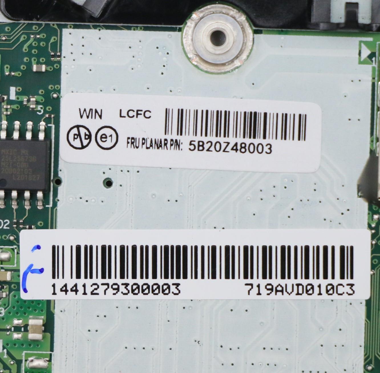 Lenovo Bdplanar I7-10610U 32G Vp Win - 5B20Z48003