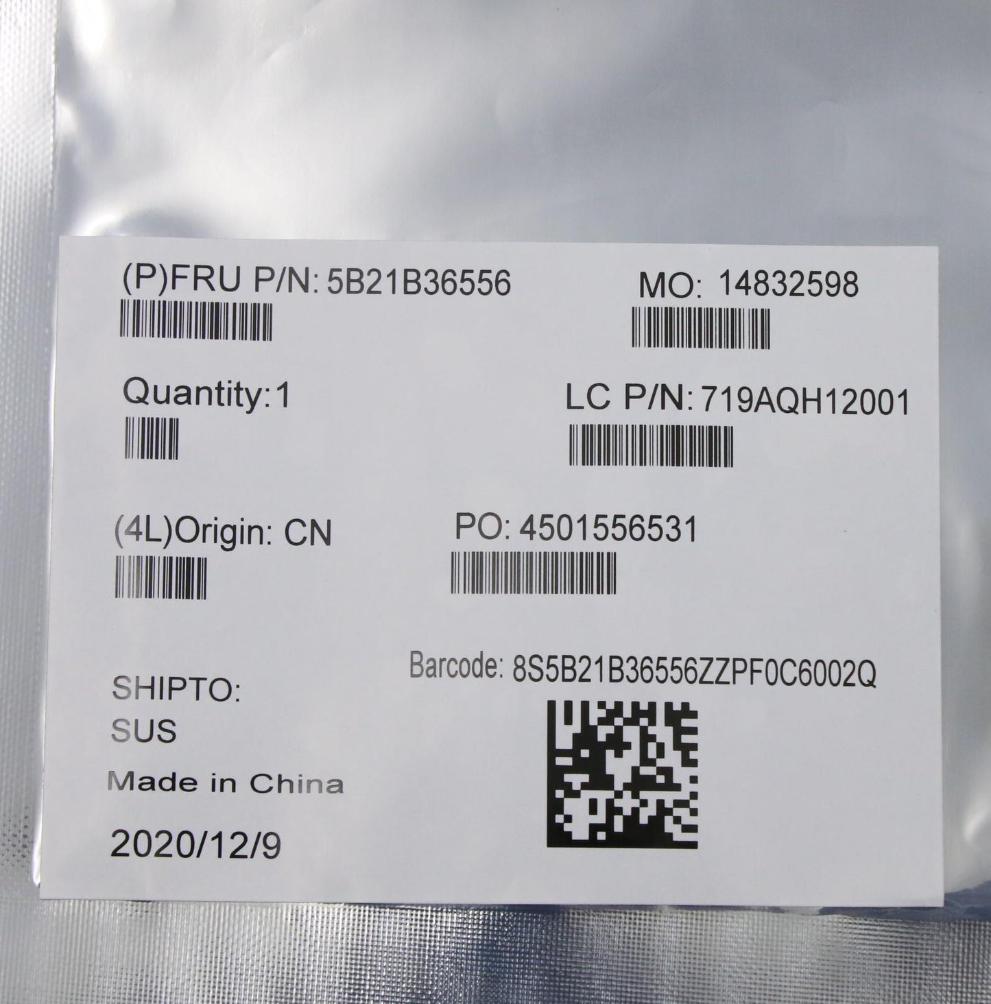 Lenovo Motherboard, i3-1005G1, UMA, 4GB, Windows Compatible - 5B21B36556