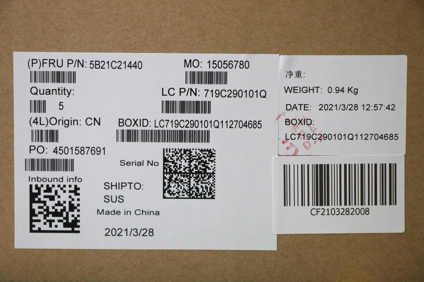 Lenovo System Board, i7-8565U, 16GB RAM, 9560, yTPM2, Windows - 5B21C21440