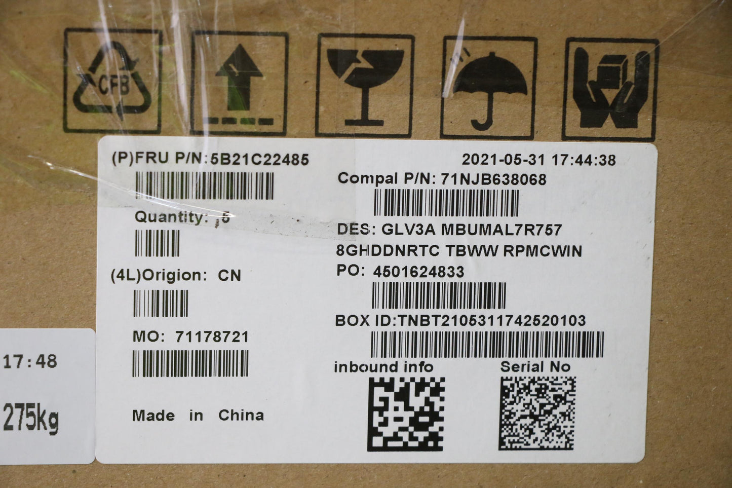 Lenovo System Board, R7-5700U, UMA, 8G, RPMC - 5B21C22485