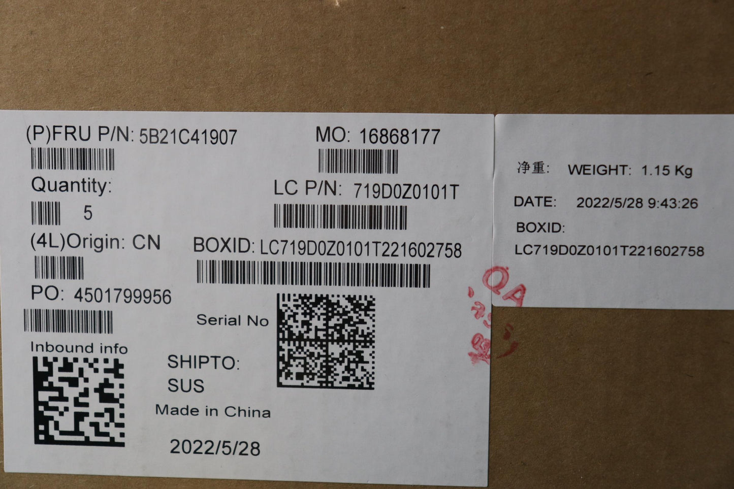 Lenovo Motherboard with i5-1250P, 16GB RAM, AMT, and TPM - 5B21C41907