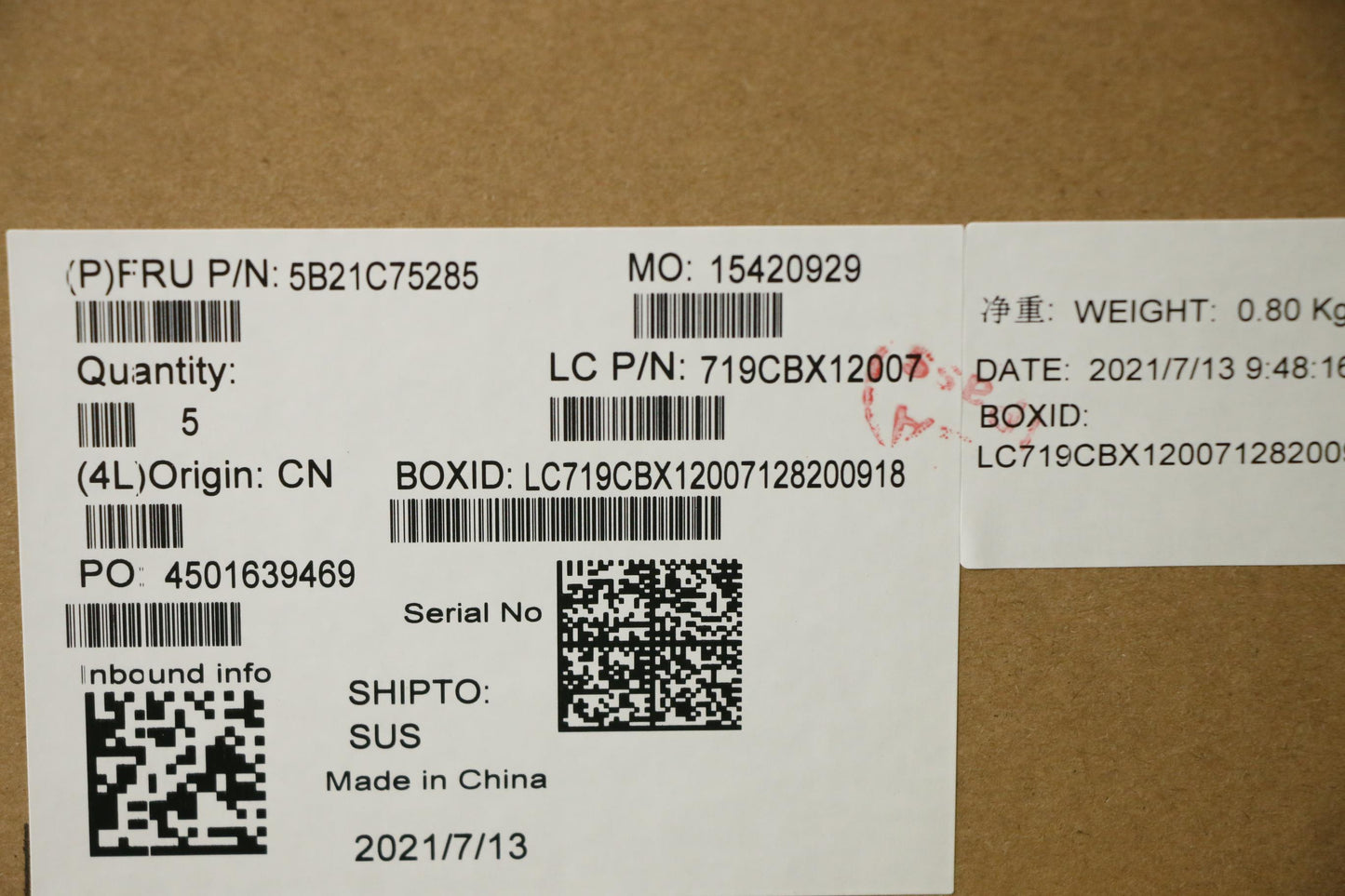 Lenovo Motherboard, with Intel i3-1115G4, 8GB, No OS, Backlight - 5B21C75285