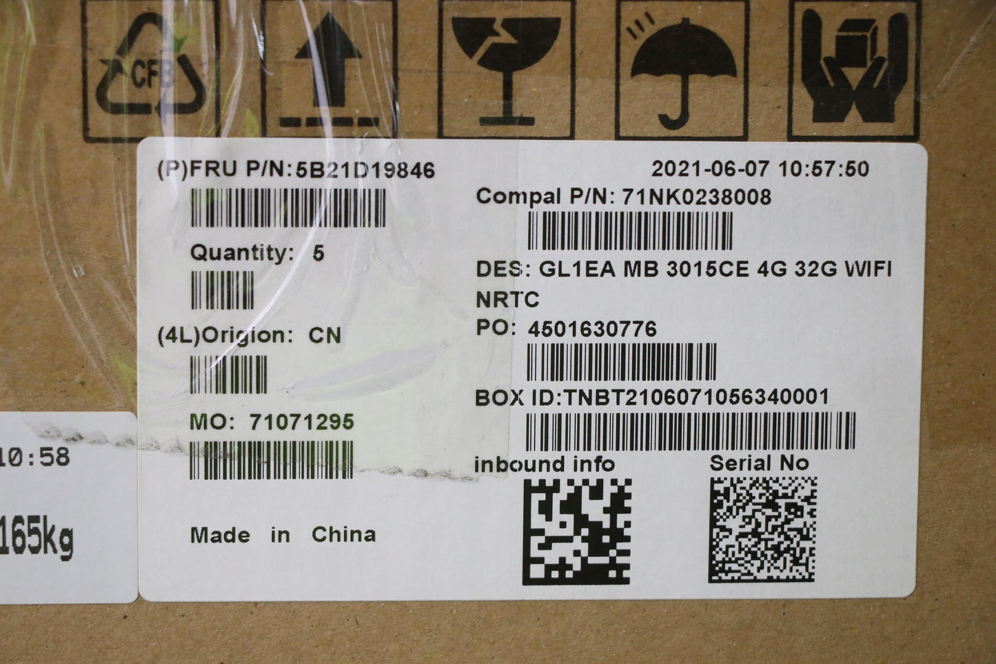 Lenovo FRU Motherboard with UMA3015Ce, 4GB RAM, 32GB Storage, Wi-Fi - 5B21D19846