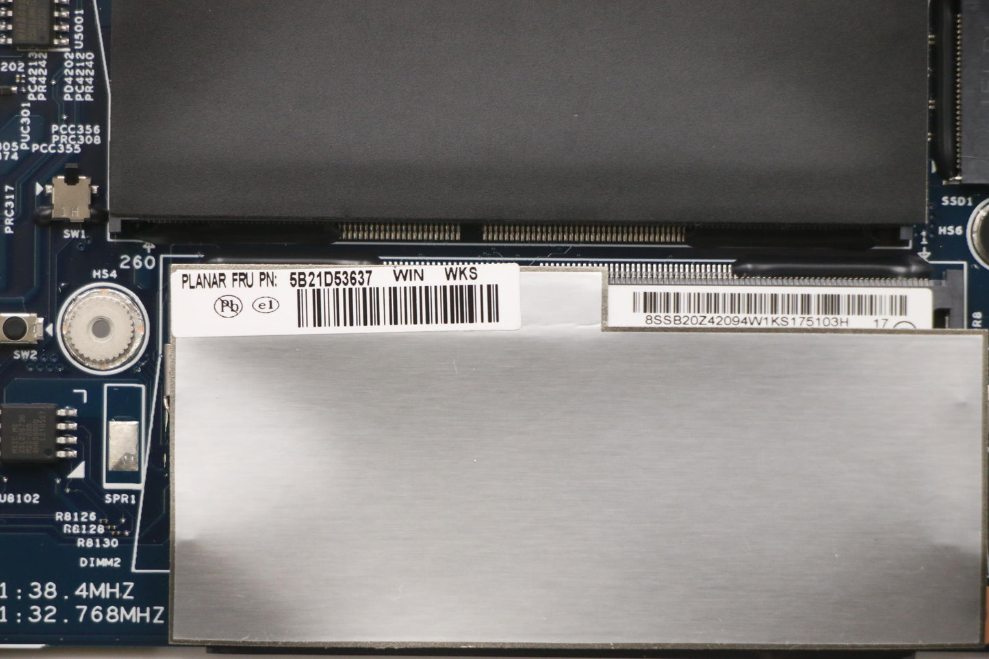 Lenovo Motherboard with i7-11800H, RTX, TPM, Windows Support - 5B21D53637