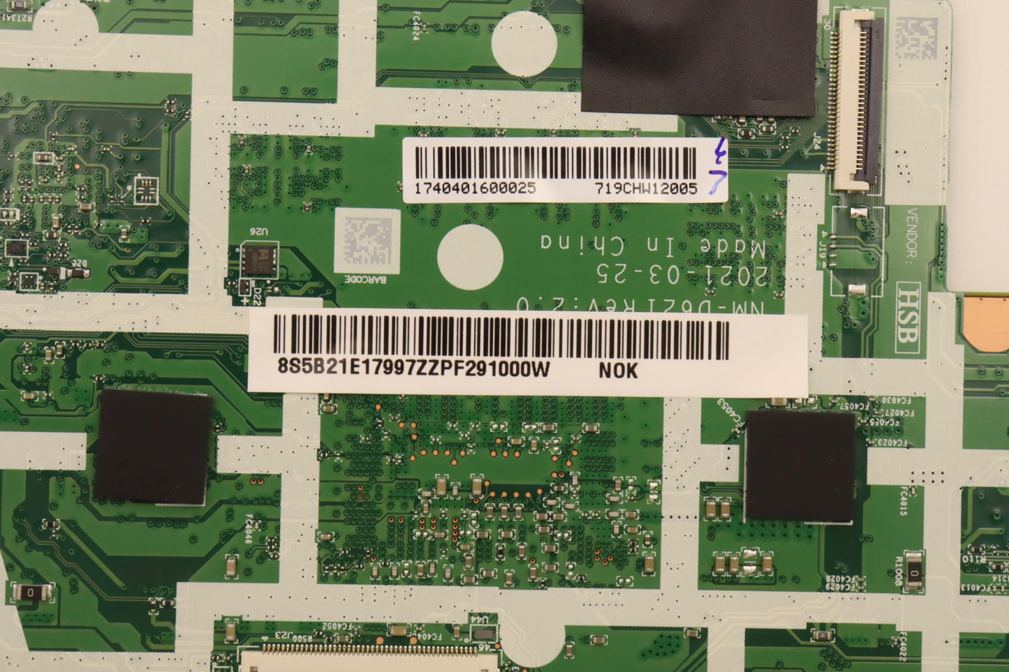 Lenovo Motherboard with N4500, 4GB RAM, 32GB eMMC, No WWAN, MPS - 5B21E17997