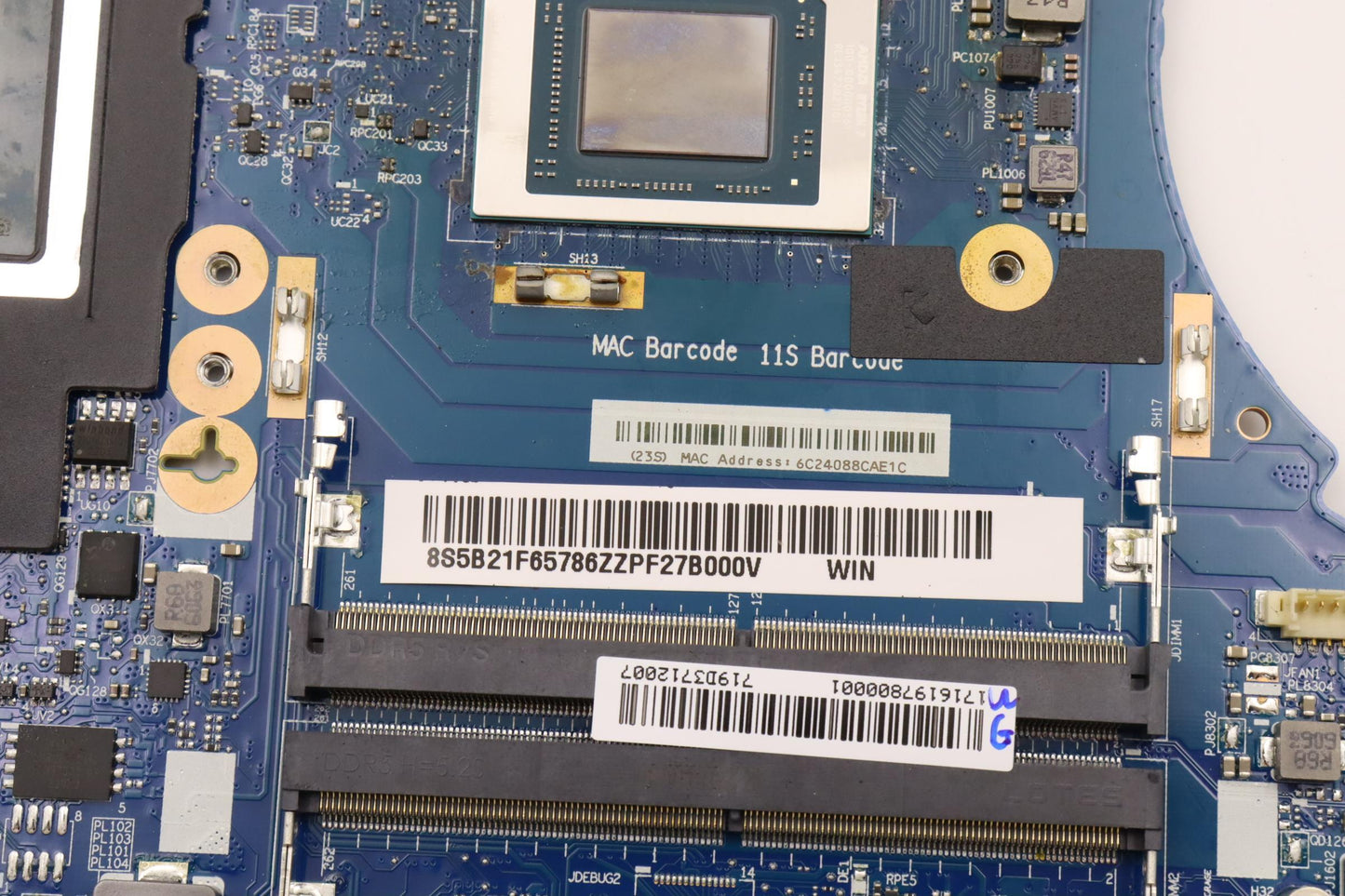 Lenovo Motherboard L82RG, R7-6800H, RTX 3060, 6GB RAM - 5B21F65786