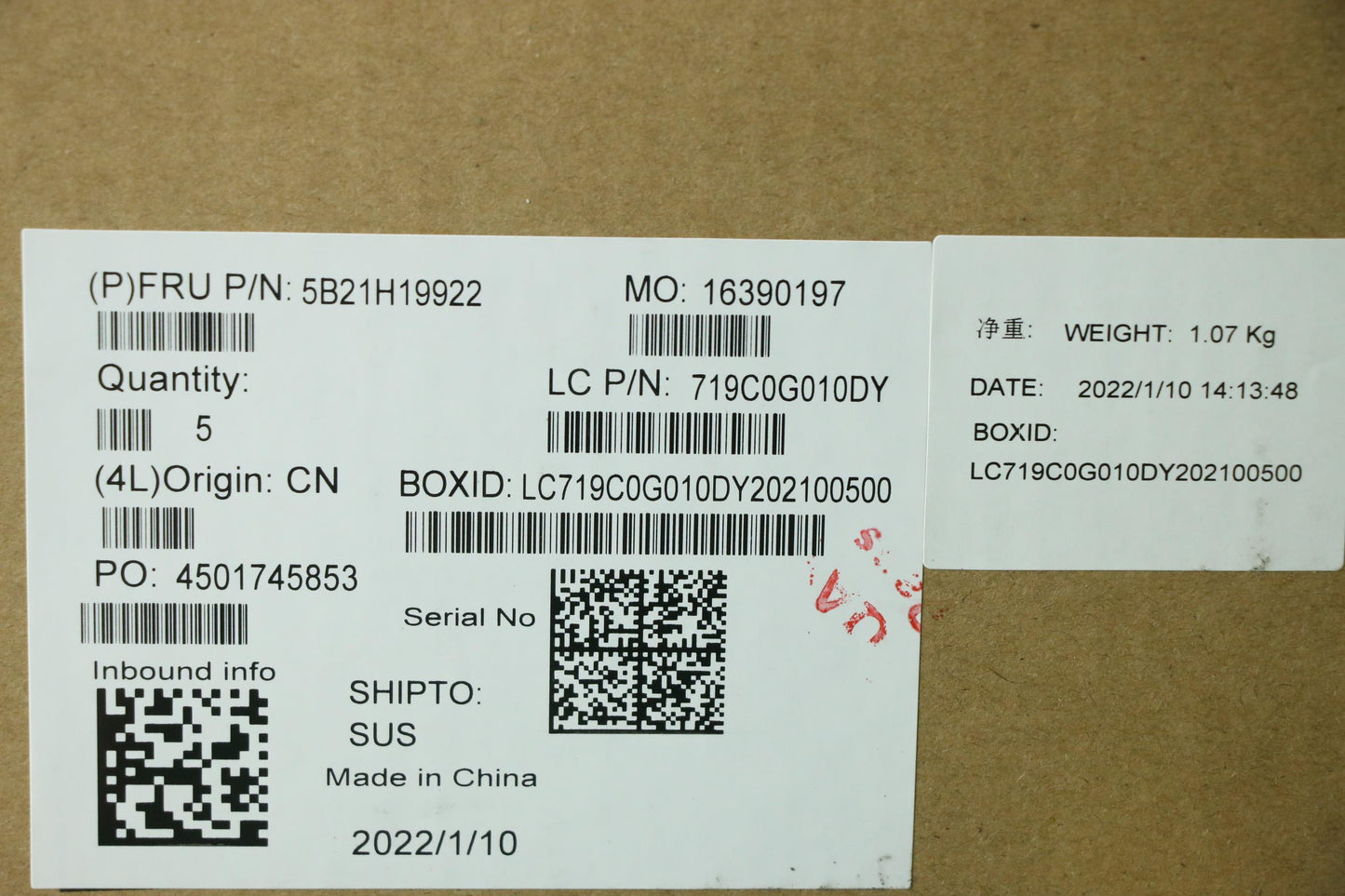 Lenovo System Board, i5-1145G7, 16G, 201, VPWIN, YAY dTL3 yAB - 5B21H19922